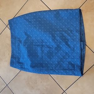 Womans Ann Taylor Teal Shimmer Pencil Skirt Sz 4